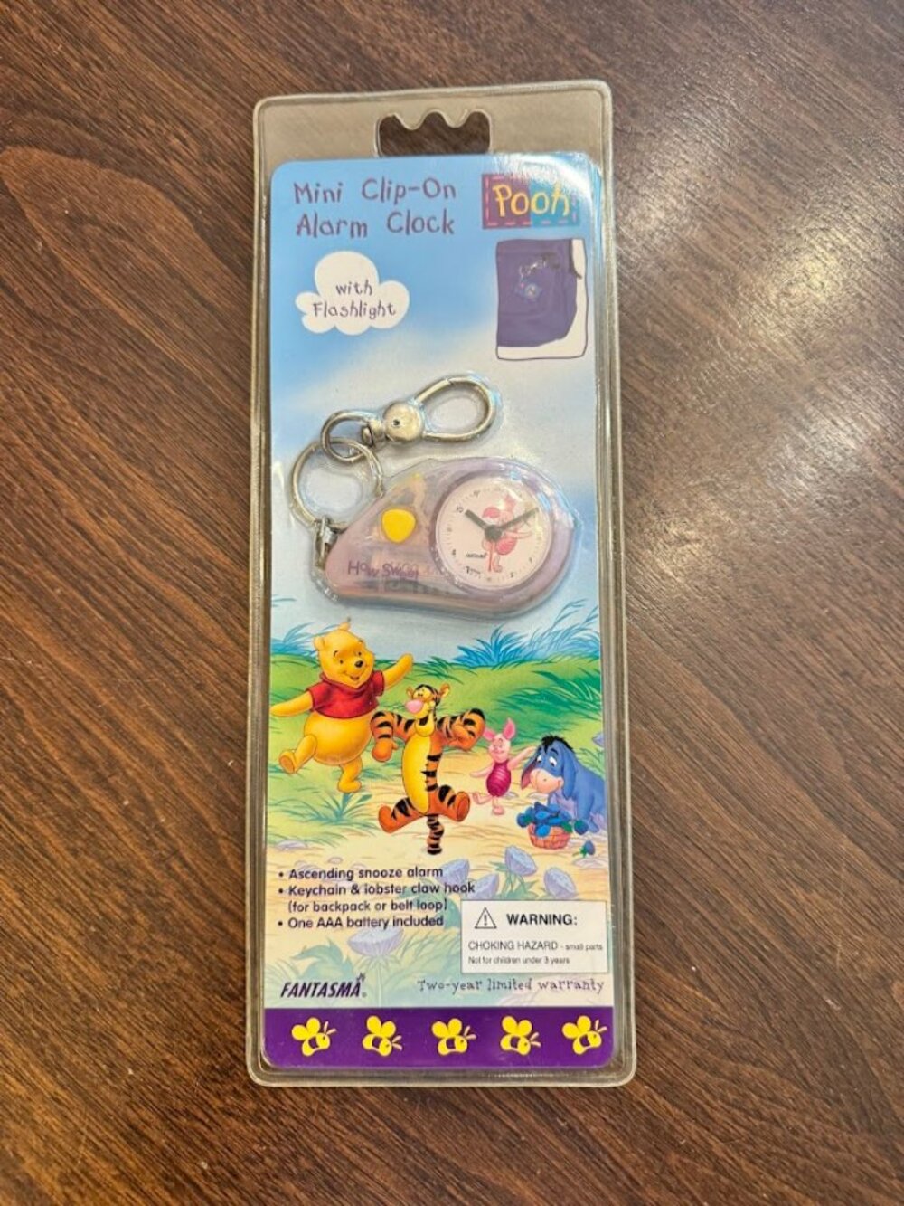 Vintage Fantasma Disney Winnie the Pooh Mini Clip-On Alarm Clock Piglet